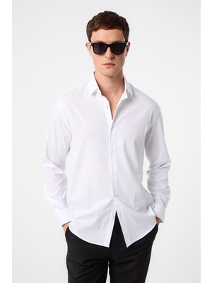 Antioch Beyaz Slim Fit Erkek Gömlek
