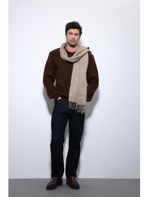 Antioch Kahve Örme Dokulu Erkek Kazak