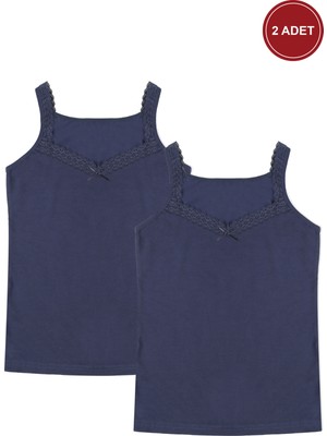 Koza İç Giyim Kadın 2'li Dantel Detaylı Atlet