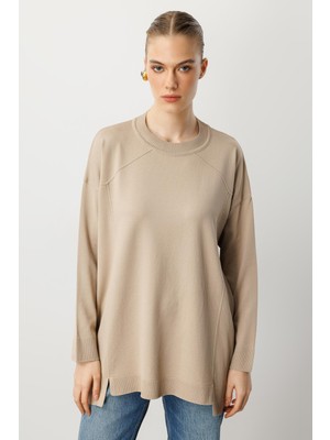 Accort Yuvarlak Yaka Basic Triko-Taş