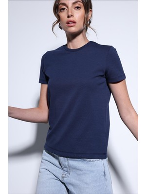 Antioch Lacivert Basic Kadın T-Shirt