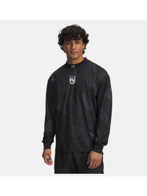 Under Armour Erkek Ua 96 Terrace Goalie Jersey Sweatshirt  6005123-001 Düz Desenli Siyah Rahat Kesim