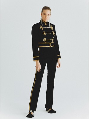 ROMAN Yandan Şeritli  Kadın Pantolon Siyah K2012091_001