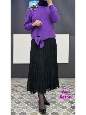 Missemramiss 4870 Violette Fleur Angora Bluz