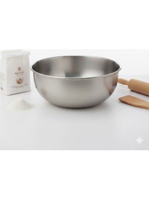 Evefix Profesyonel Paslanmaz Çelik Hamur Yoğurma ve Karıştırma Kabı - Büyük Boy