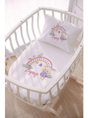 Lilabio Isme Özel 70X120 Park Yatak ve Anne Yanı Pike Seti Tavşan