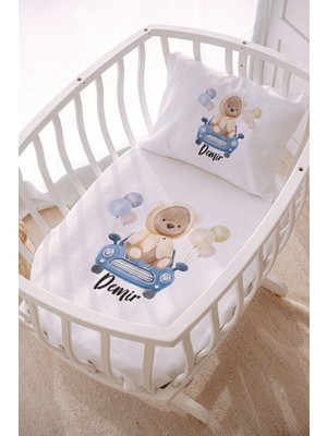 Lilabio Isme Özel 70X120 Park Yatak ve Anne Yanı Pike Seti Ayıcık