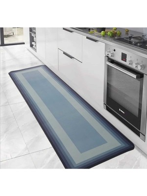 2 Adet Uzun Dikdörtgen Banyo Tezgah Önü Sihirli Su Emici Paspası Kaymaz Tabanlı 156X38CM