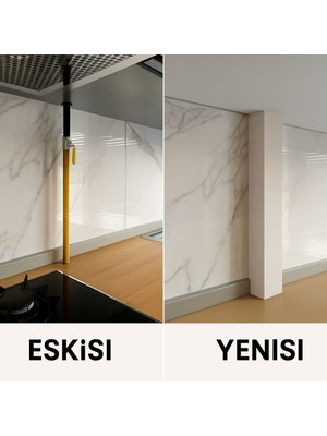 PartiAsya Beyaz Doğalgaz Borusu Gizleme Kanalı 6x6 cm Açılıp Kapanabilir 1 Adet Dayanıklı Plastik