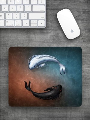 Hediye Labs Japon Balığı Illüstrasyon Desen Baskılı Mouse Pad Bskbzr