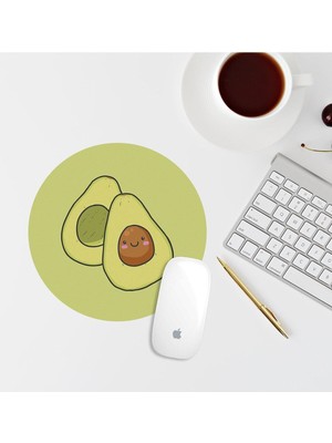 Hediye Labs Avokado Yeşil Yuvarlak Mouse Pad Mouse Altlığı
