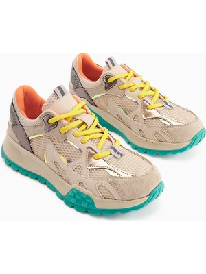 Limoya Sonila Bej Kalın Tabanlı Kadın Spor Ayakkabı