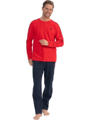 U.s. Polo Assn. Erkek Uzun Kollu Yuvarlak Yaka Penye Eşofman Pijama Takımı S25836