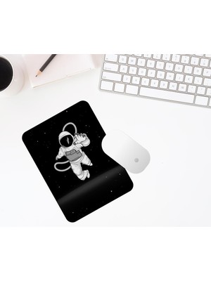Hediye Labs Astronot Baskılı Bilek Destekli Mouse Pad