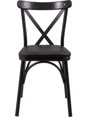Thonet Metal Ayaklı Ahşap Sırt Mutfak Sandalyesi