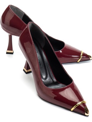Suins Shoes Suins Clove Model Kadın Topuklu Burnu Metal Detaylı Stiletto Ayakkabı