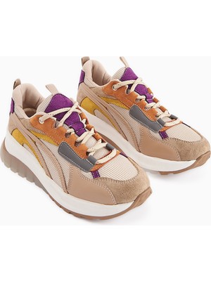 Limoya Jillian Bej Topuk Detaylı Spor Ayakkabı