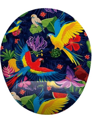 Hediye Labs Papağan Desenli Bilek Destekli Mouse Pad