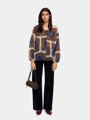 Parfois Yarı Şeffaf Desenli Bluz