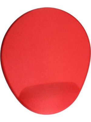 Hediye Labs Kırmızı Oval Bilek Destekli Mouse Pad