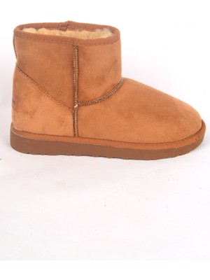 Pierre Cardin 52127 Düz Taban Içi Yünlü Dış Dikiş Görselli Süet Taba Kadın Kışlık Bot