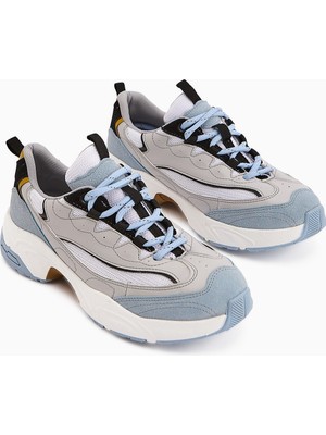 Limoya Rozhin Mavi Kalın Taban Kadın Spor Ayakkabı