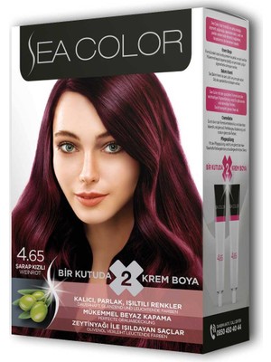 Neonova 2 Tüp Krem Saç Boyası Seti Şarap Kızılı No:4.65