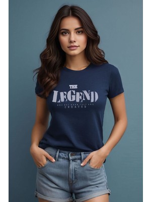 The Legend Baskılı Lacivert Tişört