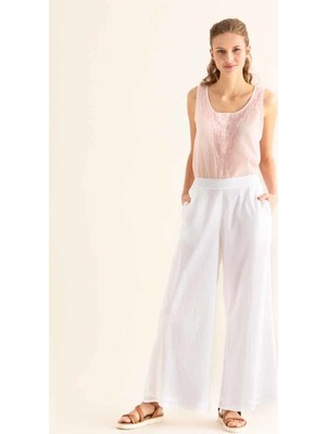 ROMAN Bol Paça Pantolon Optik Beyaz Y9962105_397