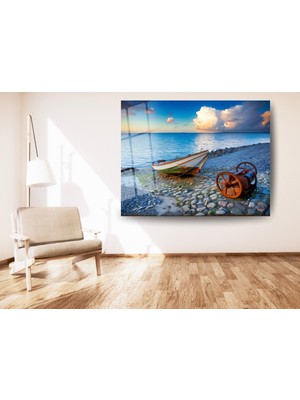 Glitglass Cam Tablo - Sahilin Zamansız Tanığı