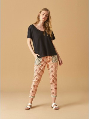 ROMAN Kısa Paça Desenli Kadın Pantolon Multi Y1861129_325