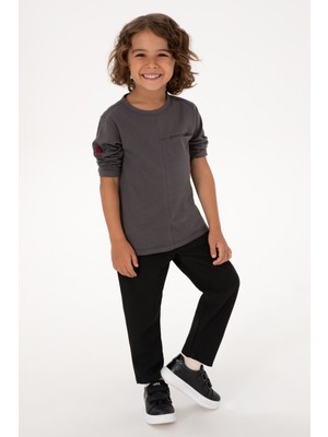 U.s. Polo Assn. Erkek Çocuk Siyah Pantolon (Kanvas-Chino) 50317274-VR046