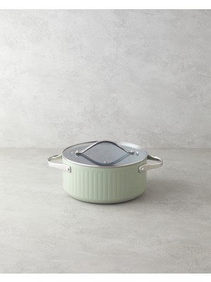 English Home Berlin Fusion Pro Derin Tencere 24 cm Yeşil