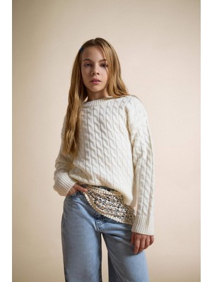 DeFacto Bisiklet Yaka Triko Kazak Kız Çocuk F2748A825WN