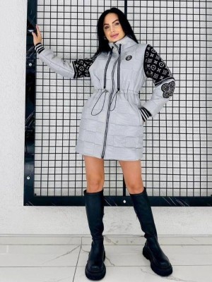 Tatu 7283 Taşlı Kaban Gri