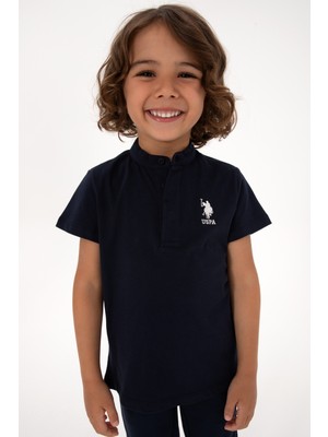 U.S. Polo Assn. Erkek Çocuk Lacivert Bisiklet Yaka Tişört 50314940-VR033