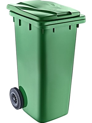 120 Lt Çöp Konteyner [yeşil, Plastik)