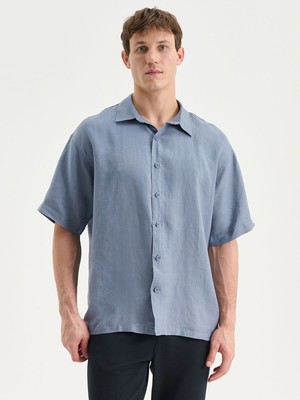 Lc Waikiki Yeni Sezon Regular Fit Kısa Kollu %100 Keten Erkek Gömlek