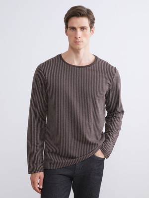 Lc Waikiki Yeni Sezon Bisiklet Yaka Çizgili Erkek Tişört