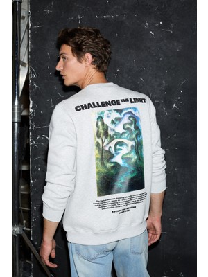 Grimelange ALARIC Erkek Yuvarlak Yaka Önü Ve Sırtı Baskılı Regular Fit Grimelanj Sweatshirt