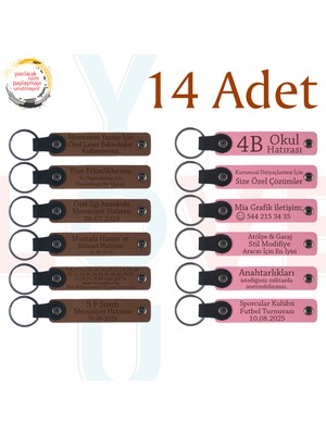 Miawiki A Kahve & Pembe, Kurumsal Seminer Katılımcılarına Hediye 14’lü Set, Kişiselleştirilebilir Anahtarlık
