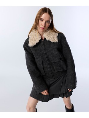 Twist ÇIKARILABİLİR YAKALI YÜNLÜ KABAN TW6250008048036