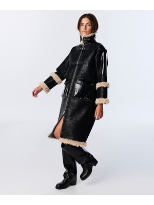 Twist SUNİ KÜRK MIX DERİ GÖRÜNÜMLÜ MONT TW6250012172001