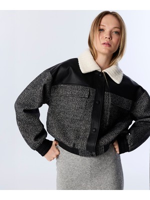 Twist Kumaş Mıx Colorblock Ceket TW6250005092036