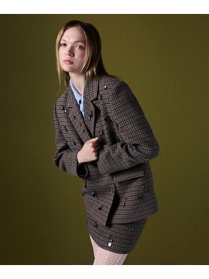 Twist KARMA AKSESUARLI KAZAYAĞI DESEN BLAZER  TW6250106020074