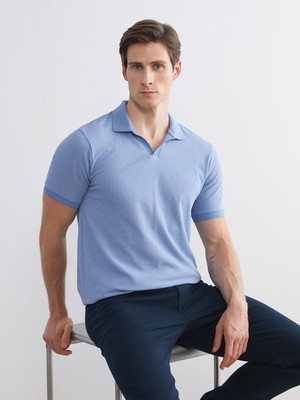 Lc Waikiki Yeni Sezon Polo Yaka Çizgili Penye Erkek Tişört