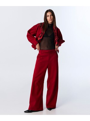 Twist Kuşaklı Wıde Leg Fit Pantolon TW6250003175034