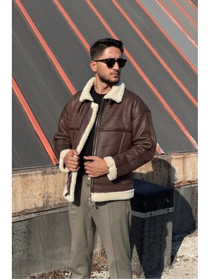 İnpool Kürk Detaylı, Nappa Deri, Suya ve Soğuğa Karşı Dayanıklı, Dikiş Detaylı, Kışlık Mont 617