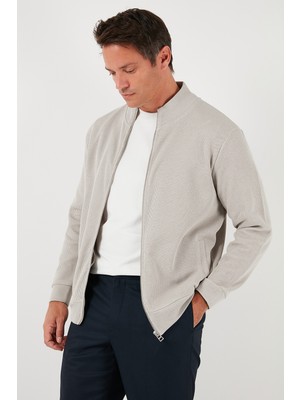 Buratti Pamuklu Relaxed Fit Dik Yaka Fermuarlı Hırka Erkek Hırka 5901075