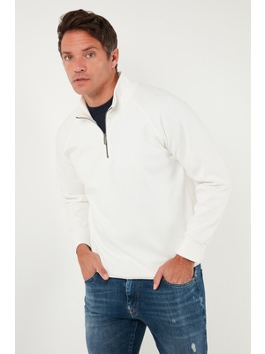 Buratti Pamuklu Relaxed Fit Yarım Fermuarlı Dik Yaka Sweat Erkek Sweat 5901232